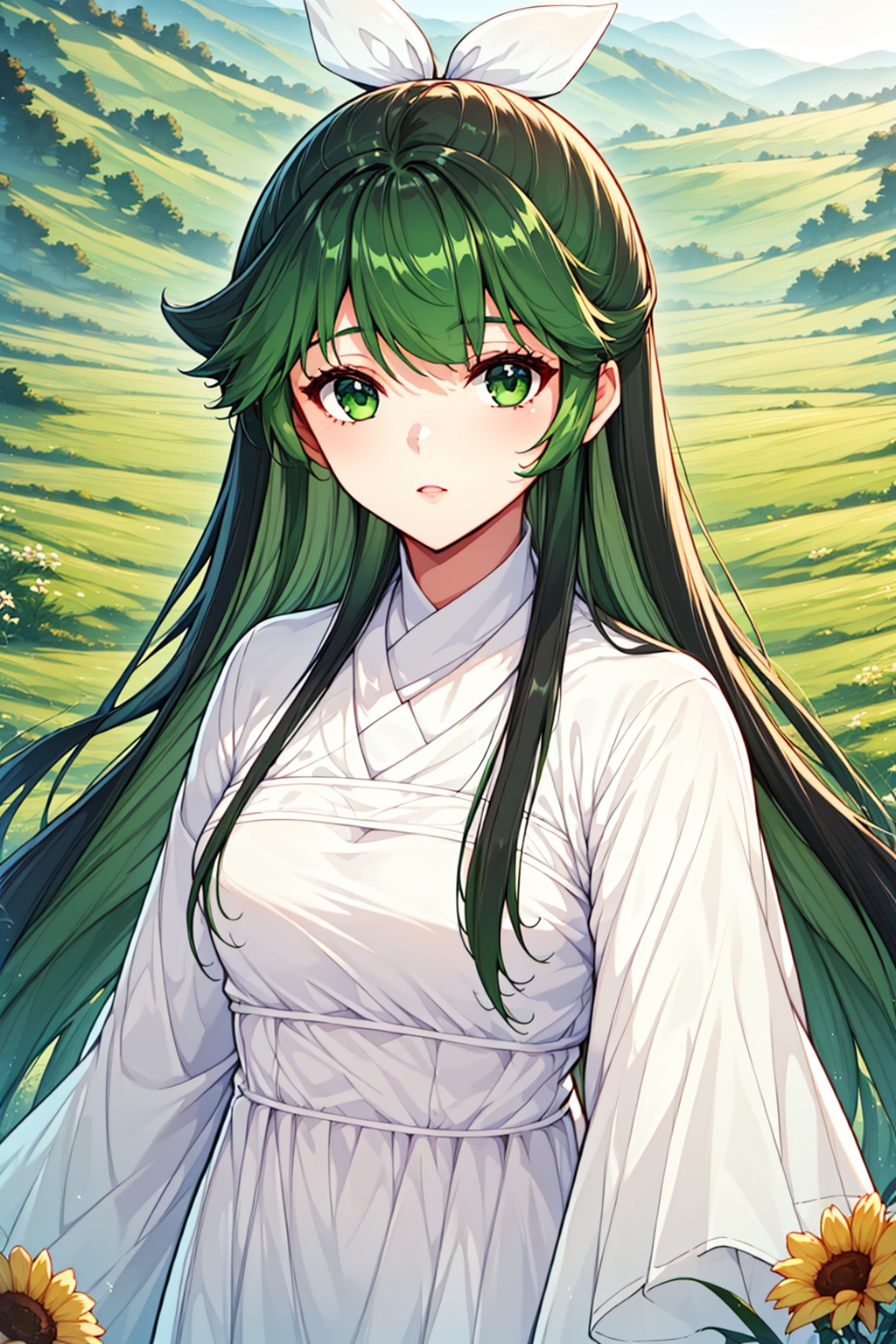 1girl,  solo,  green eyes on Tensor.Art