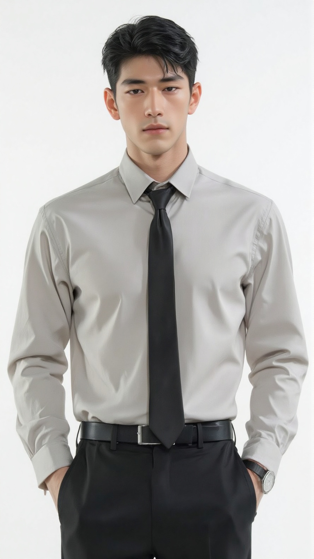 solo,  short hair,  shirt on Tensor.Art