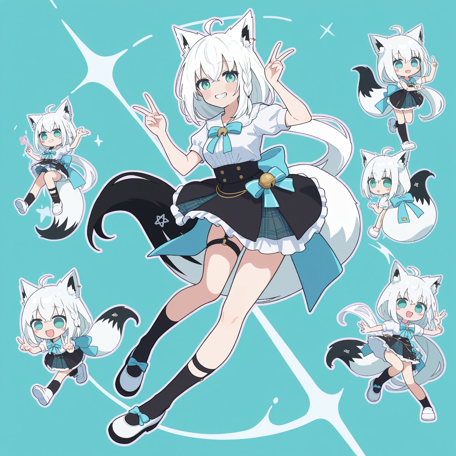 1girl,  shirakami fubuki,  white hair on Tensor.Art