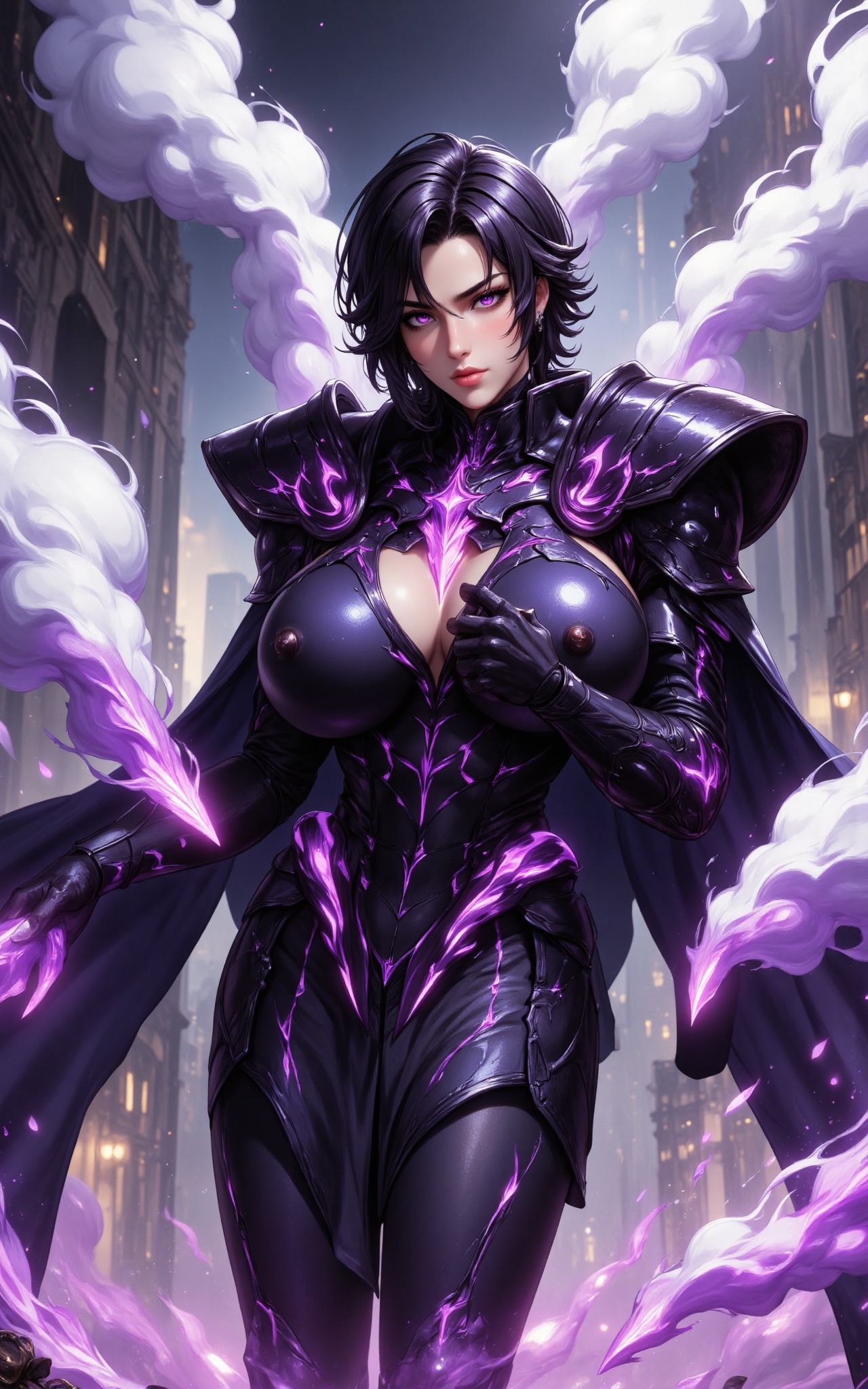 Iconic anime title image of (sung jin woo),  the shadow monarch,  Solo Leveling on Tensor.Art