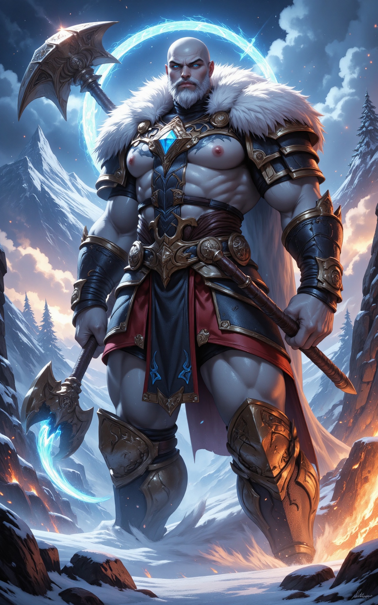 concept art,  splah art,  "goliath barbarian on Tensor.Art