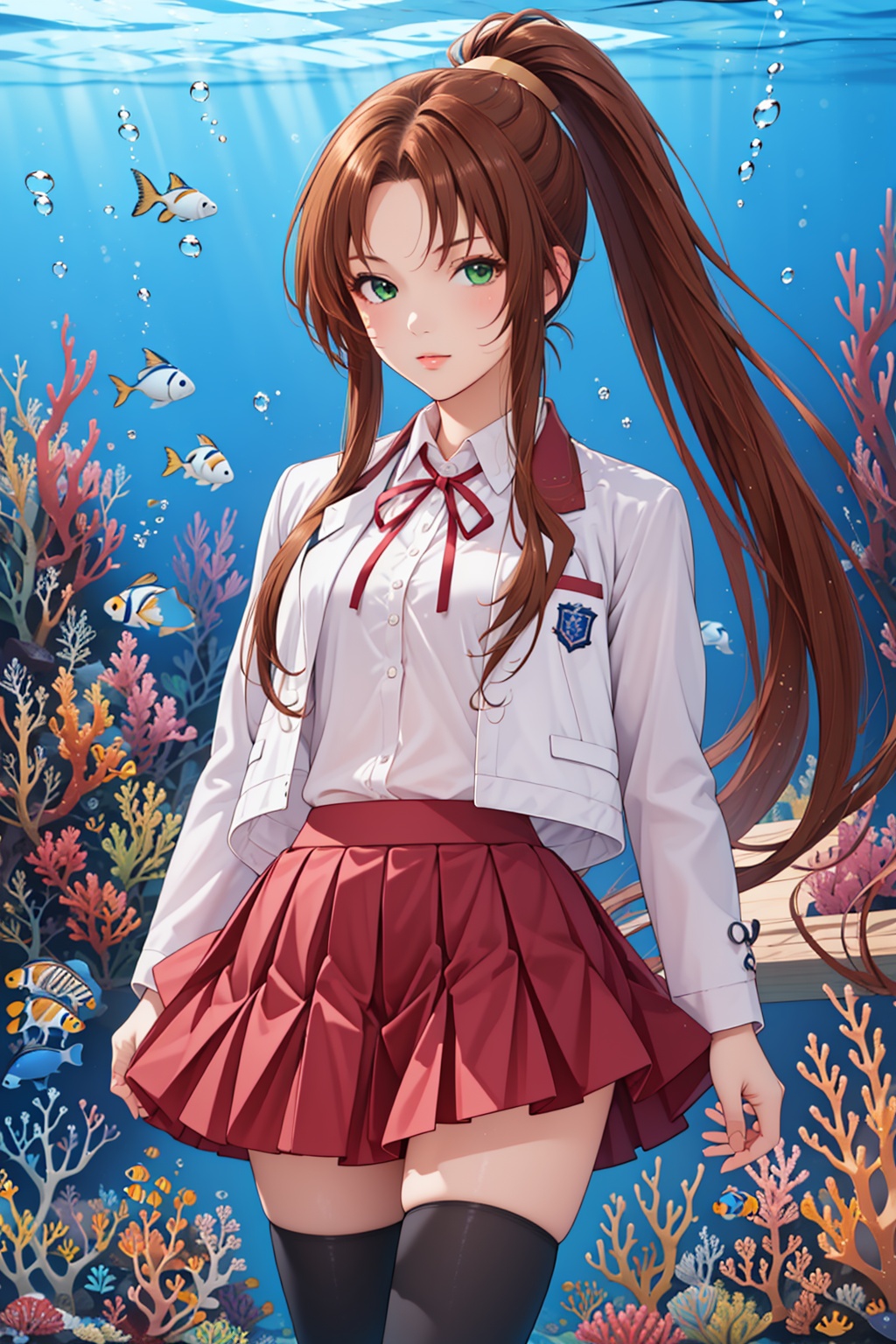1girl,  solo,  green eyes on Tensor.Art