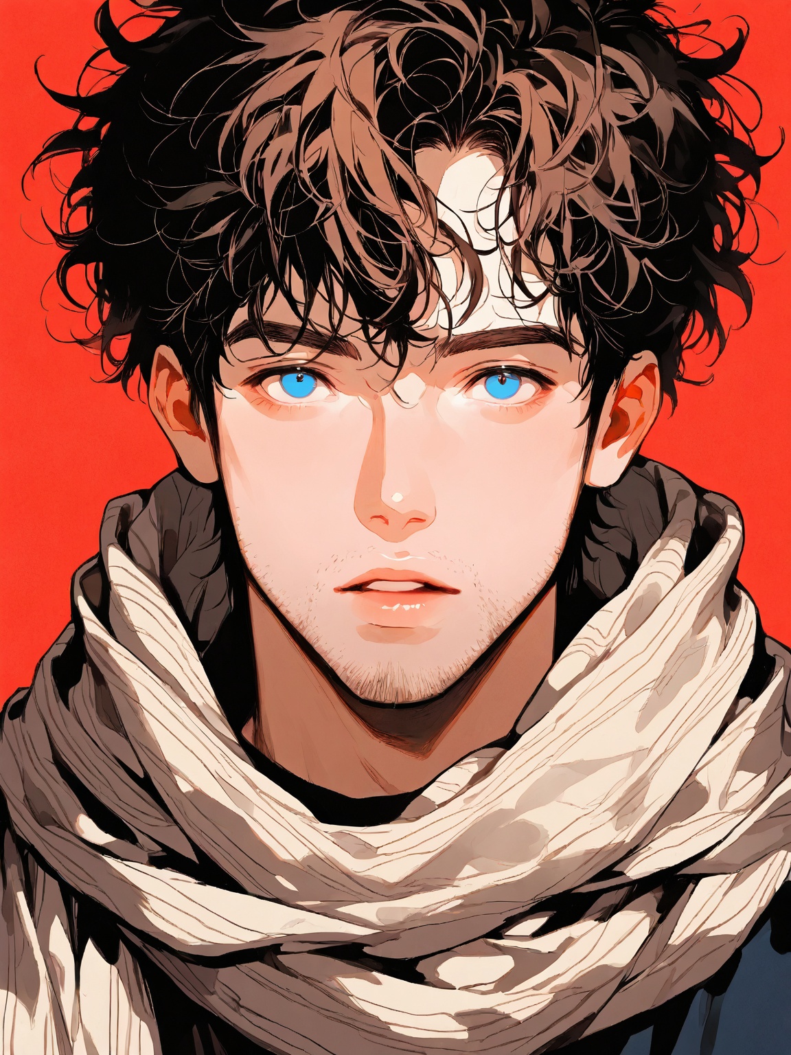 solo,  looking at viewer,  short hair on Tensor.Art