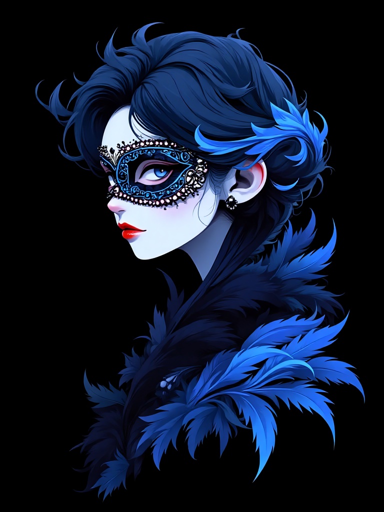 This artwork is titled "Moonlit Enchantress",  it captures the ethereal and mystical essence of the woman's appearance,  w...