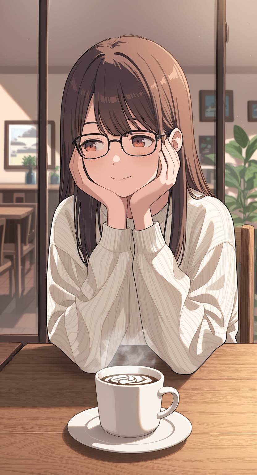 photograph,  medium shot,  cozy cafe interior on Tensor.Art