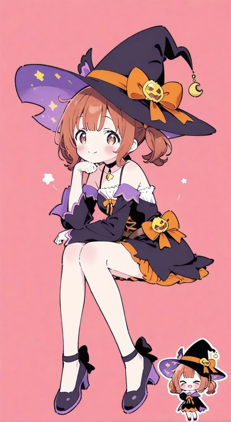 One girl,  Chibi,  smile on Tensor.Art
