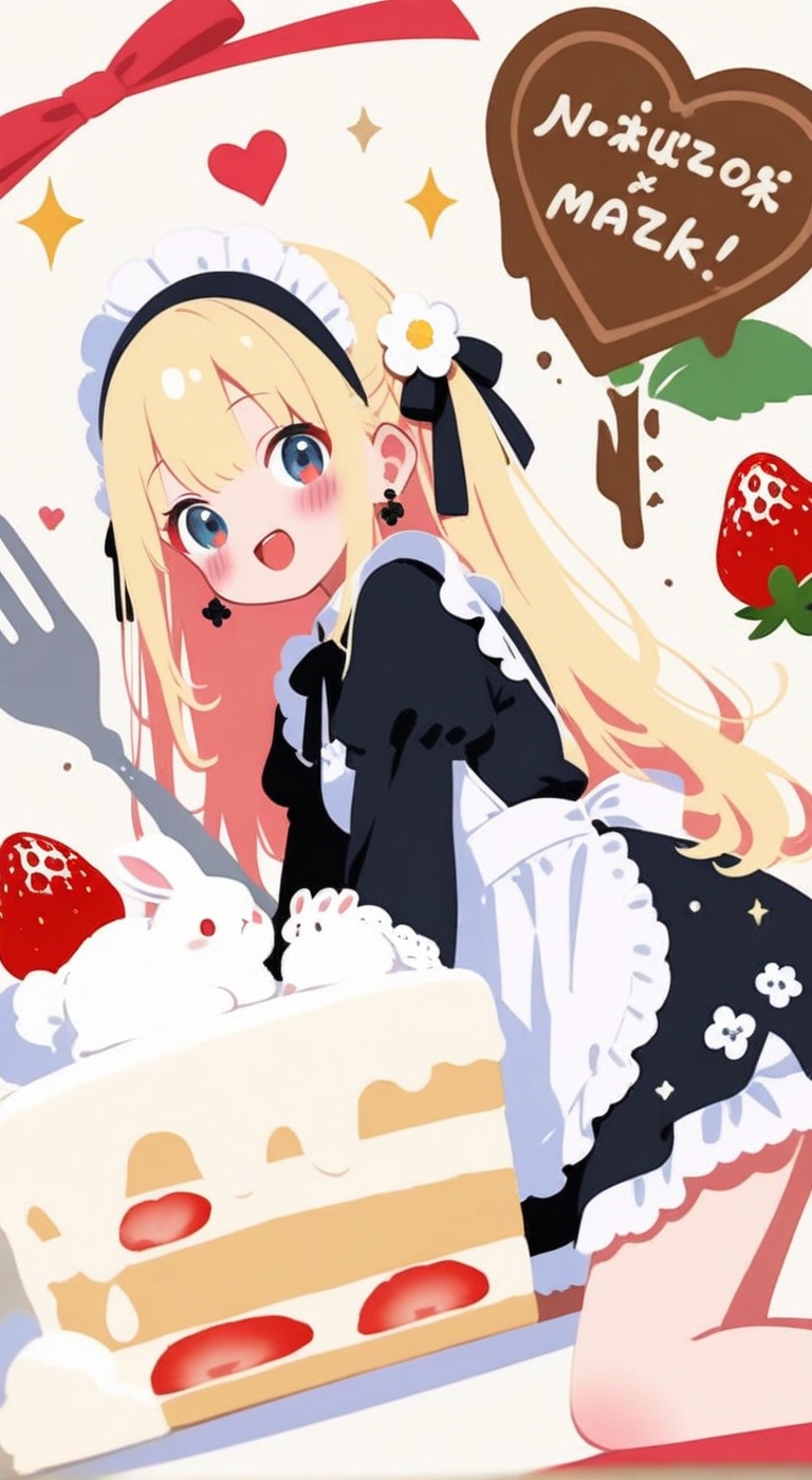 1 girl,  food,  blonde hair on Tensor.Art