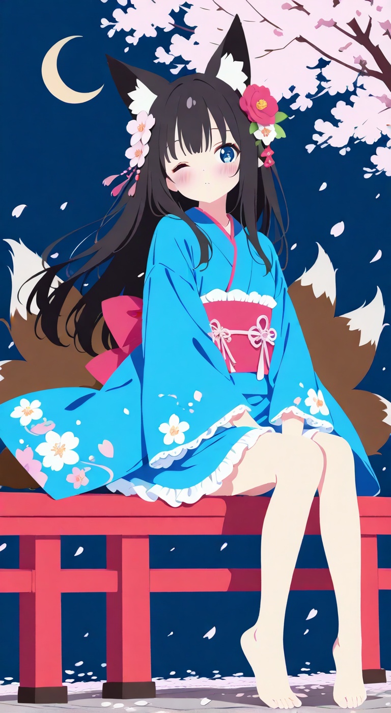1 girl,  animal ears,  tail on Tensor.Art