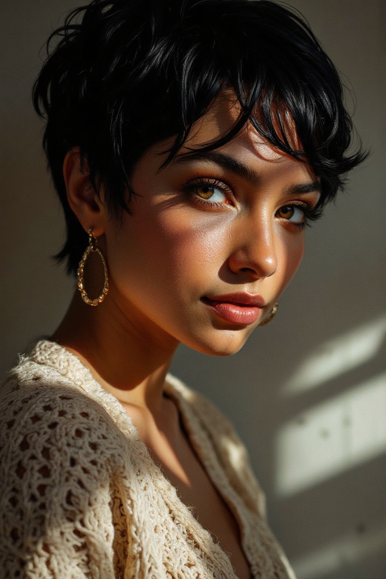 Raw,  high-resolution photograph of EveGilles a stunningly beautiful,  petite on Tensor.Art