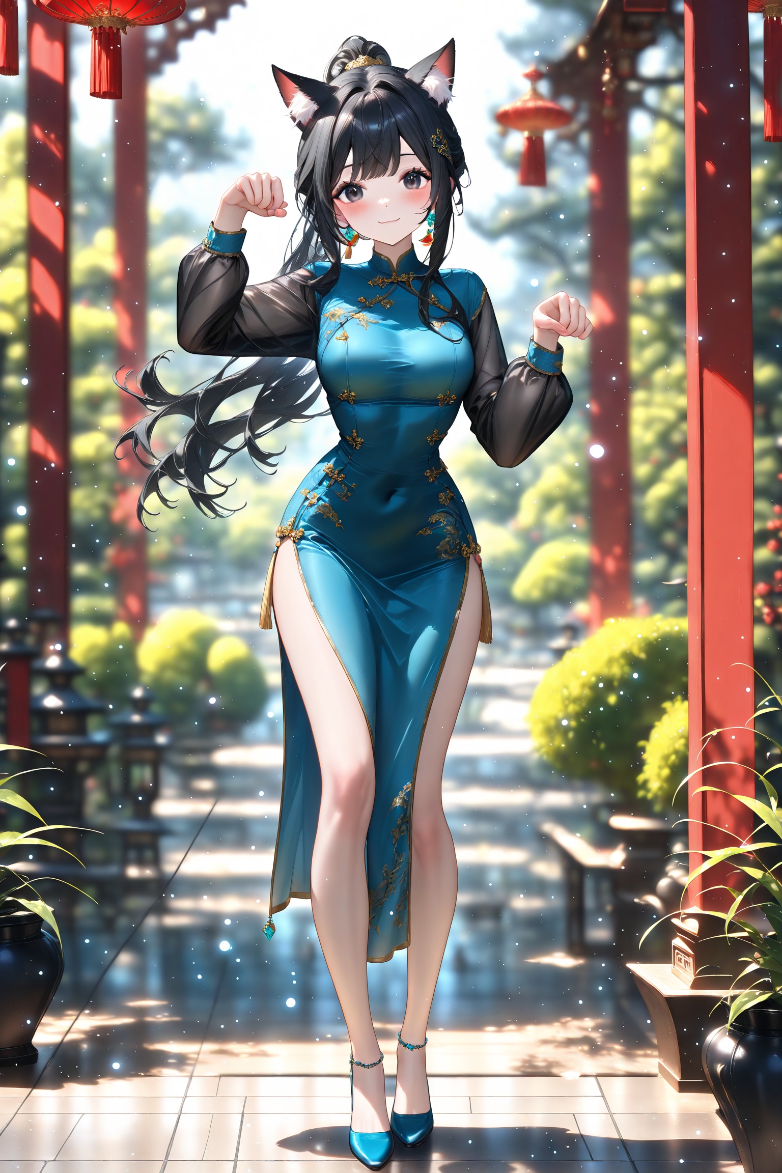 1girl,  black hair,  long hair on Tensor.Art
