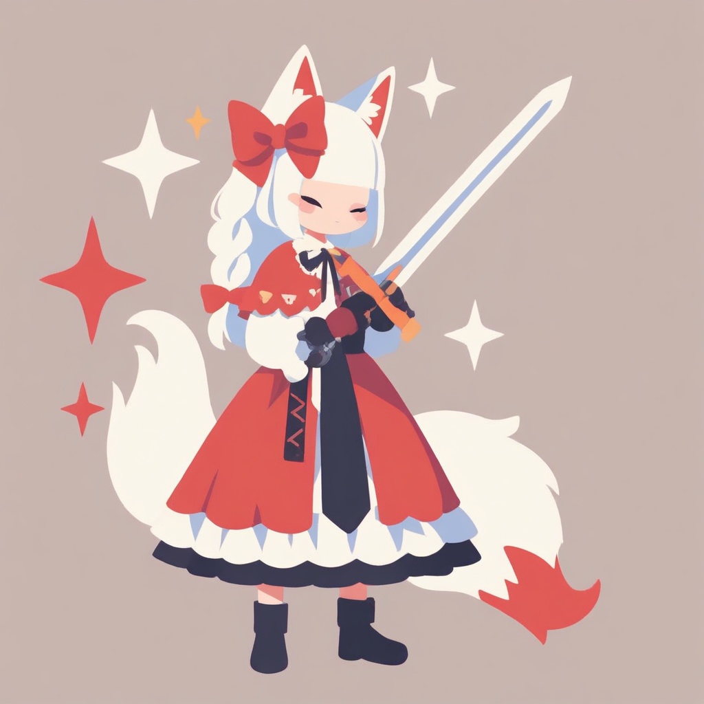 kawaii knight,  1girl,  weapon on Tensor.Art