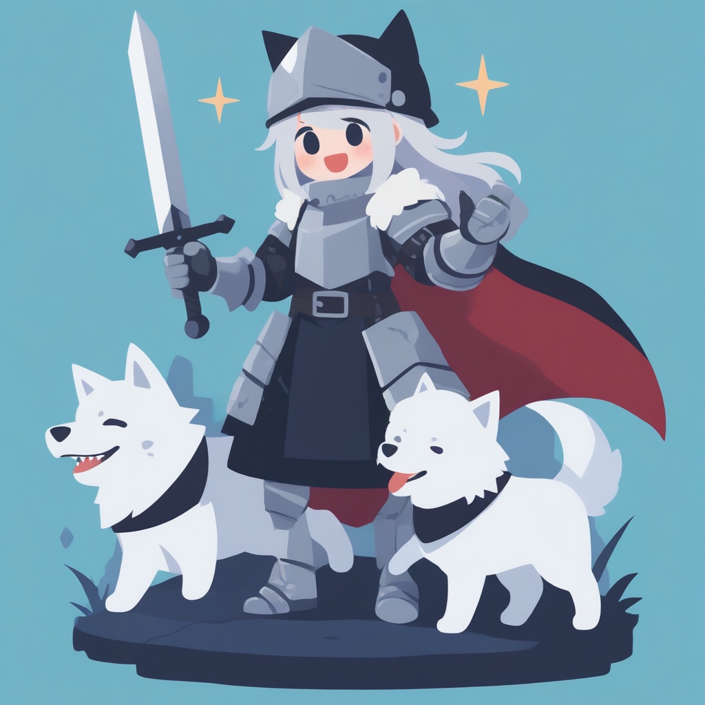 kawaii knight,  1girl,  weapon on Tensor.Art