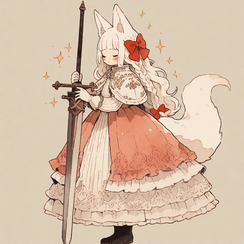 kawaii knight,  1girl,  weapon on Tensor.Art