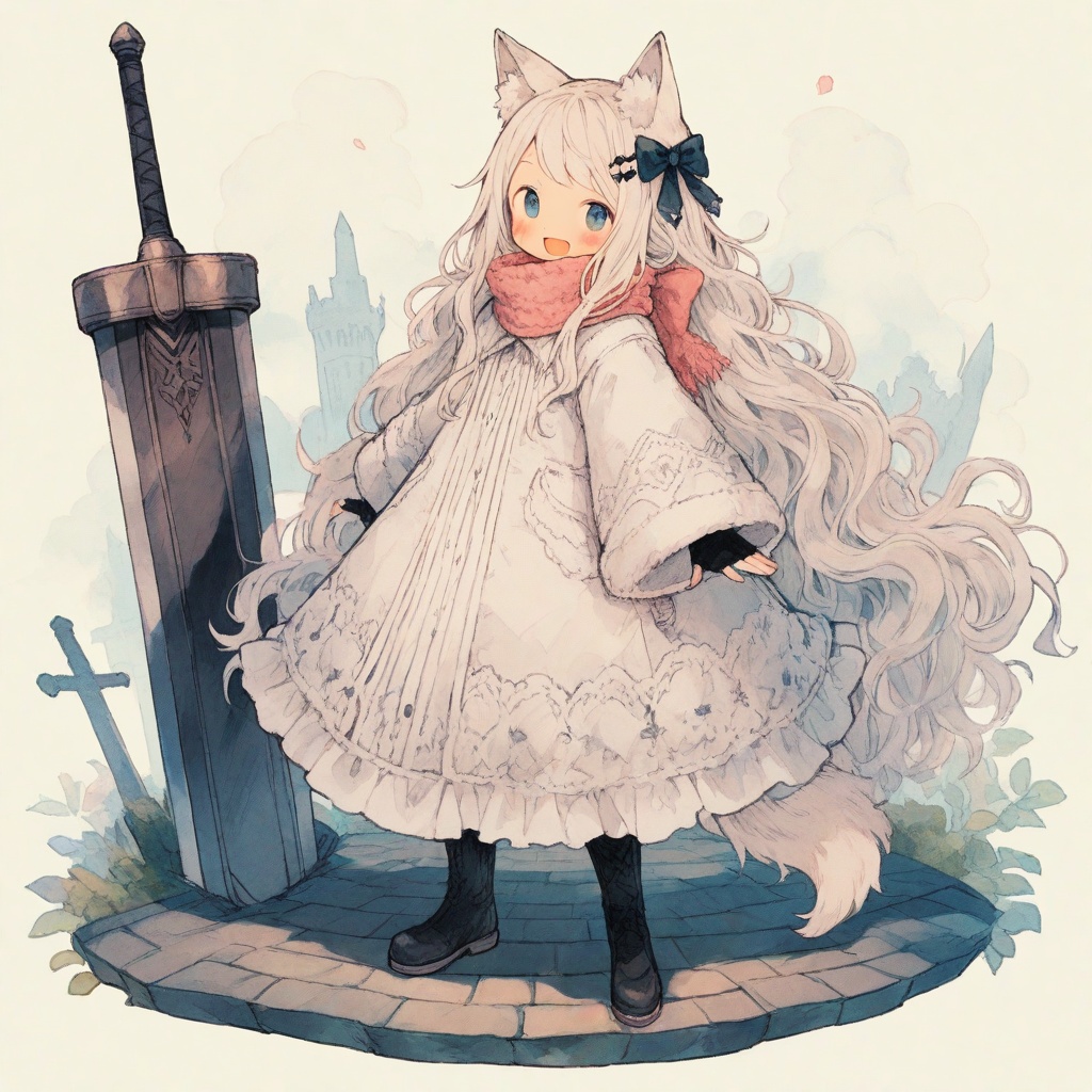 kawaii knight,  1girl,  weapon on Tensor.Art