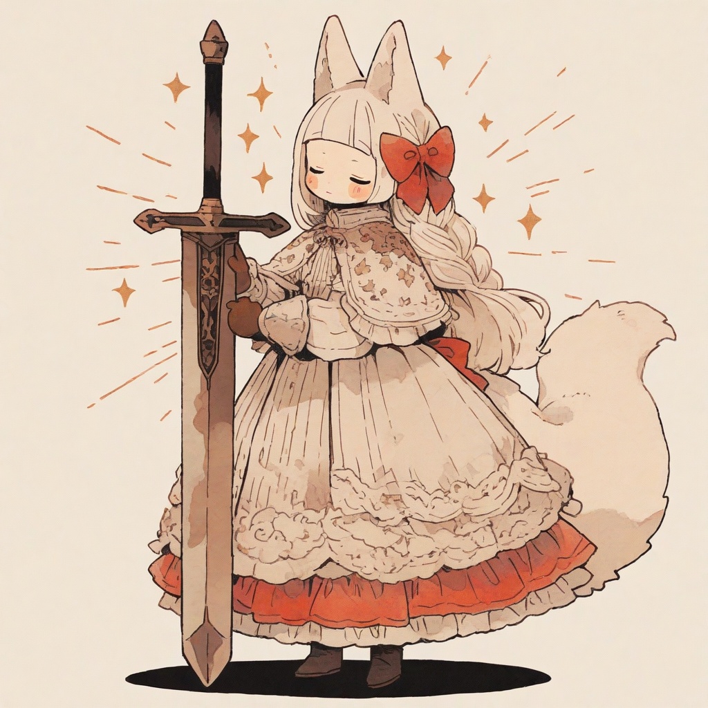 kawaii knight,  1girl,  weapon on Tensor.Art