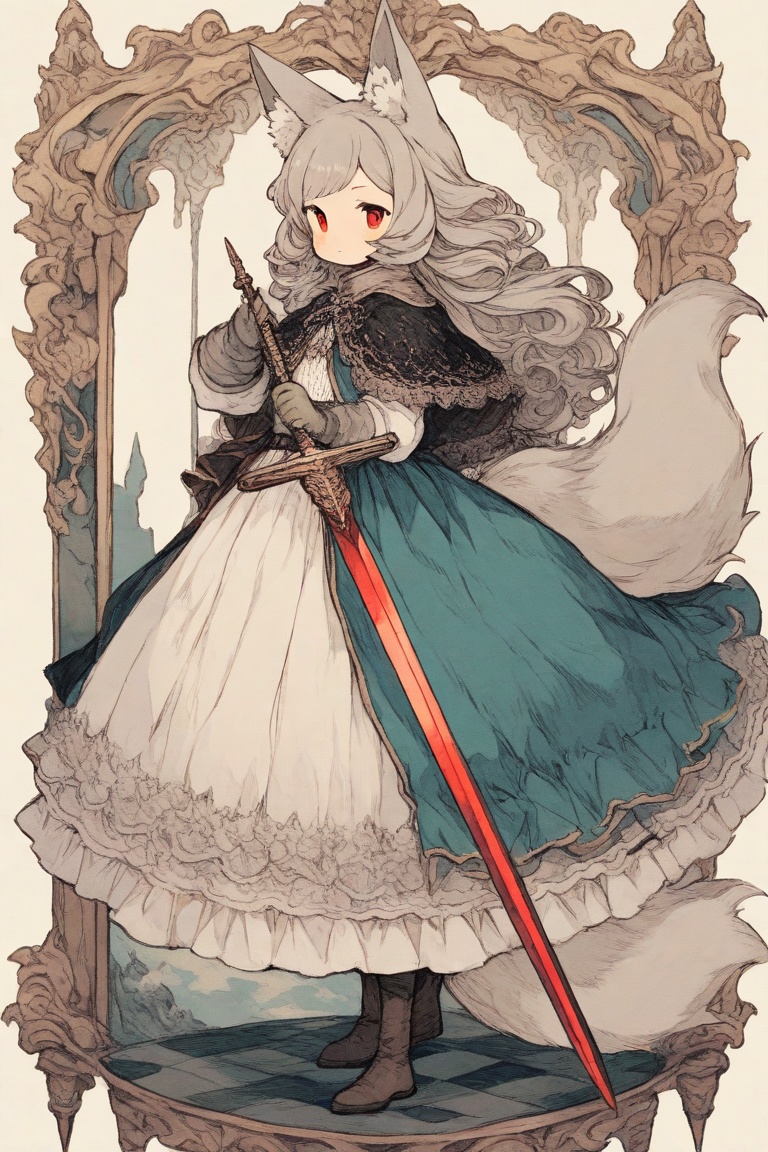 kawaii knight,  1girl,  weapon on Tensor.Art