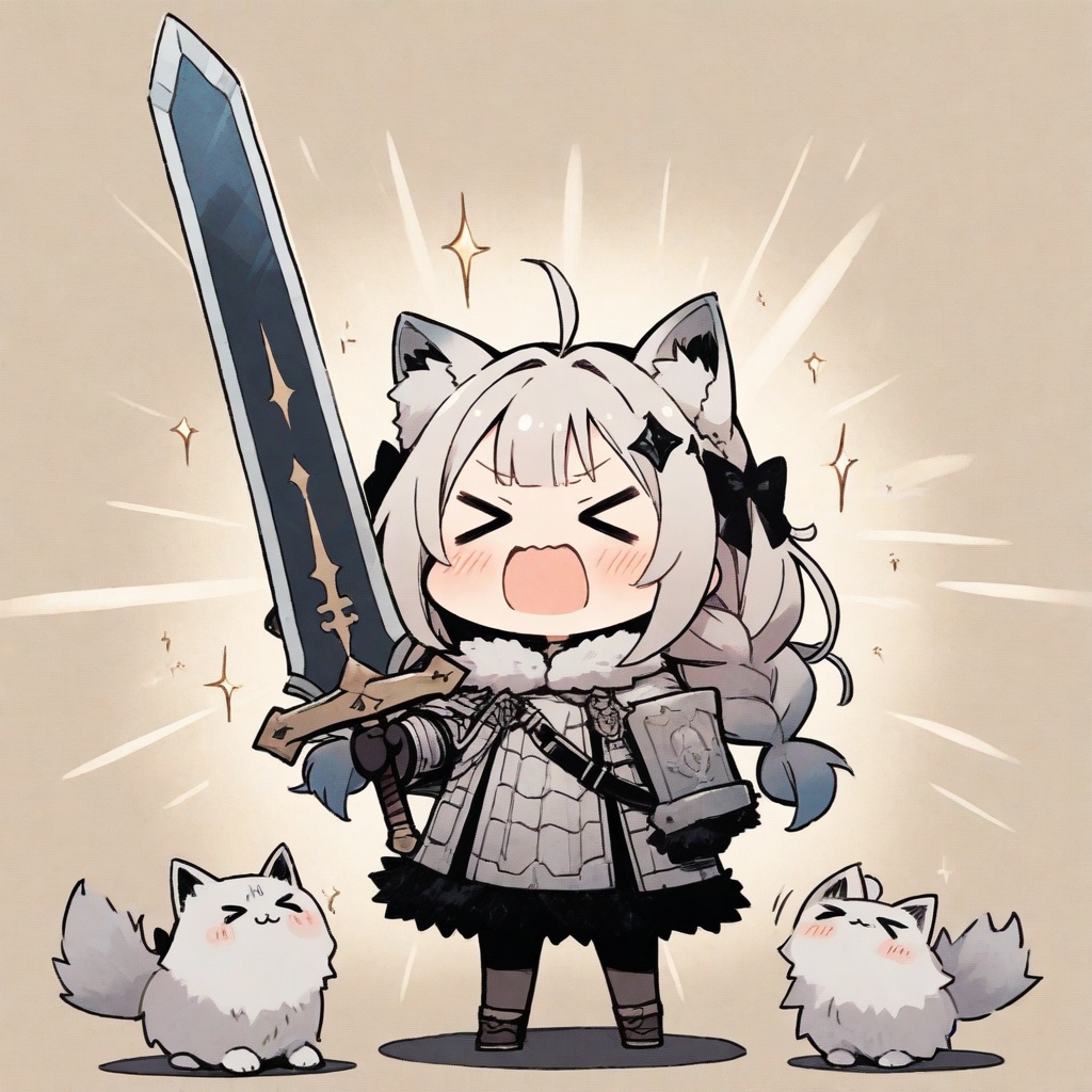 cute knight,  1girl,  weapon on Tensor.Art
