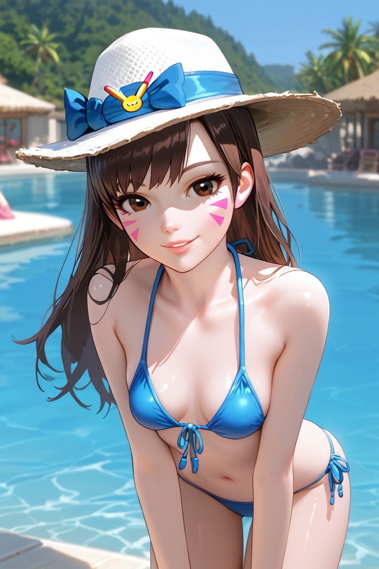 (d.Va from overwatch),  bikini,  ((teenager)) on Tensor.Art