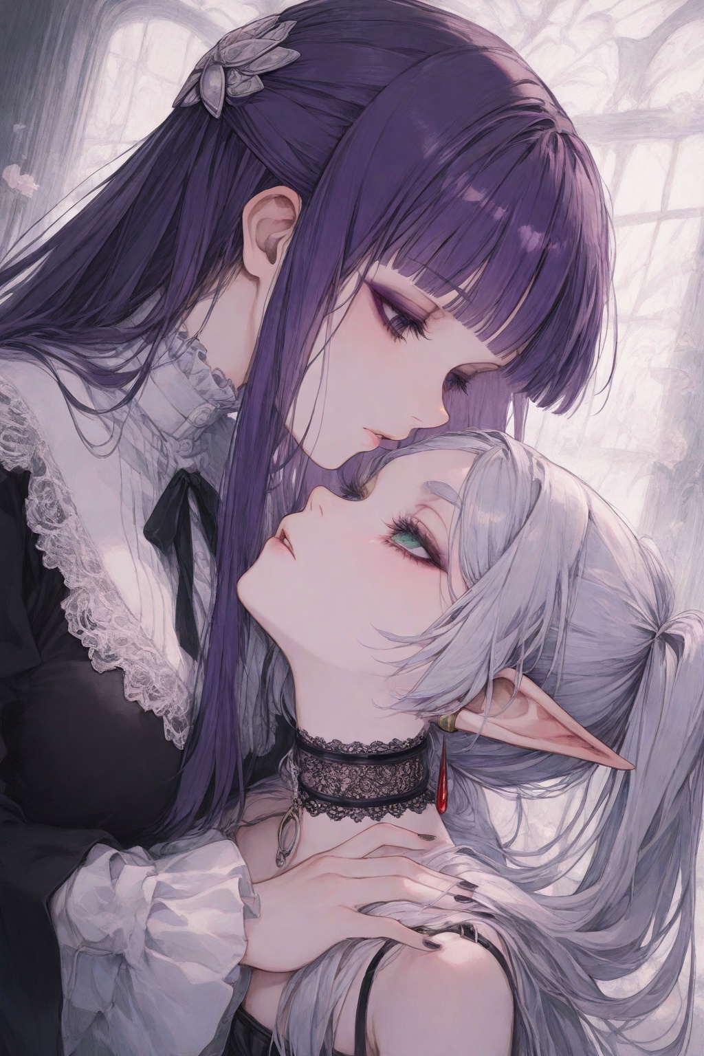2girls,  fern \(sousou no frieren\),  frieren on Tensor.Art