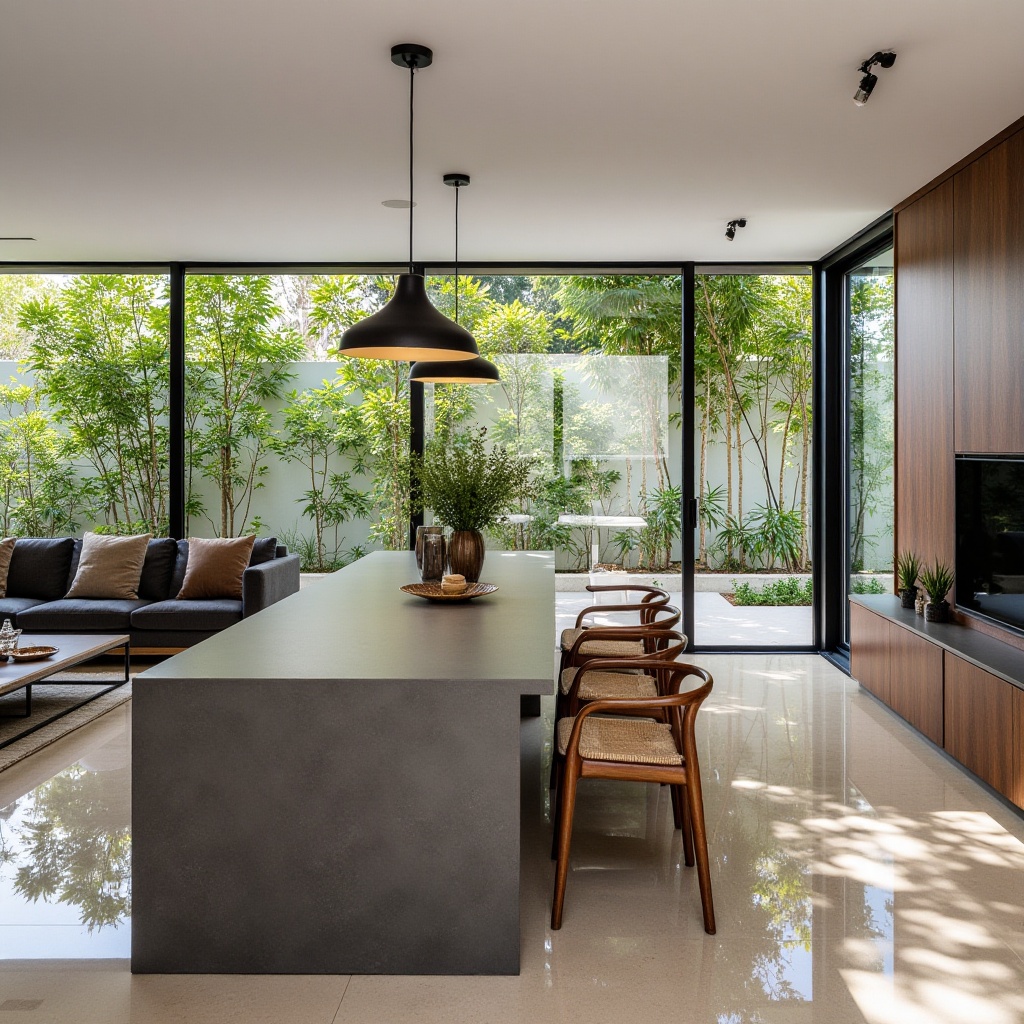 Indochina living room,  Concrete Honed countertop ,  c2262 on Tensor.Art