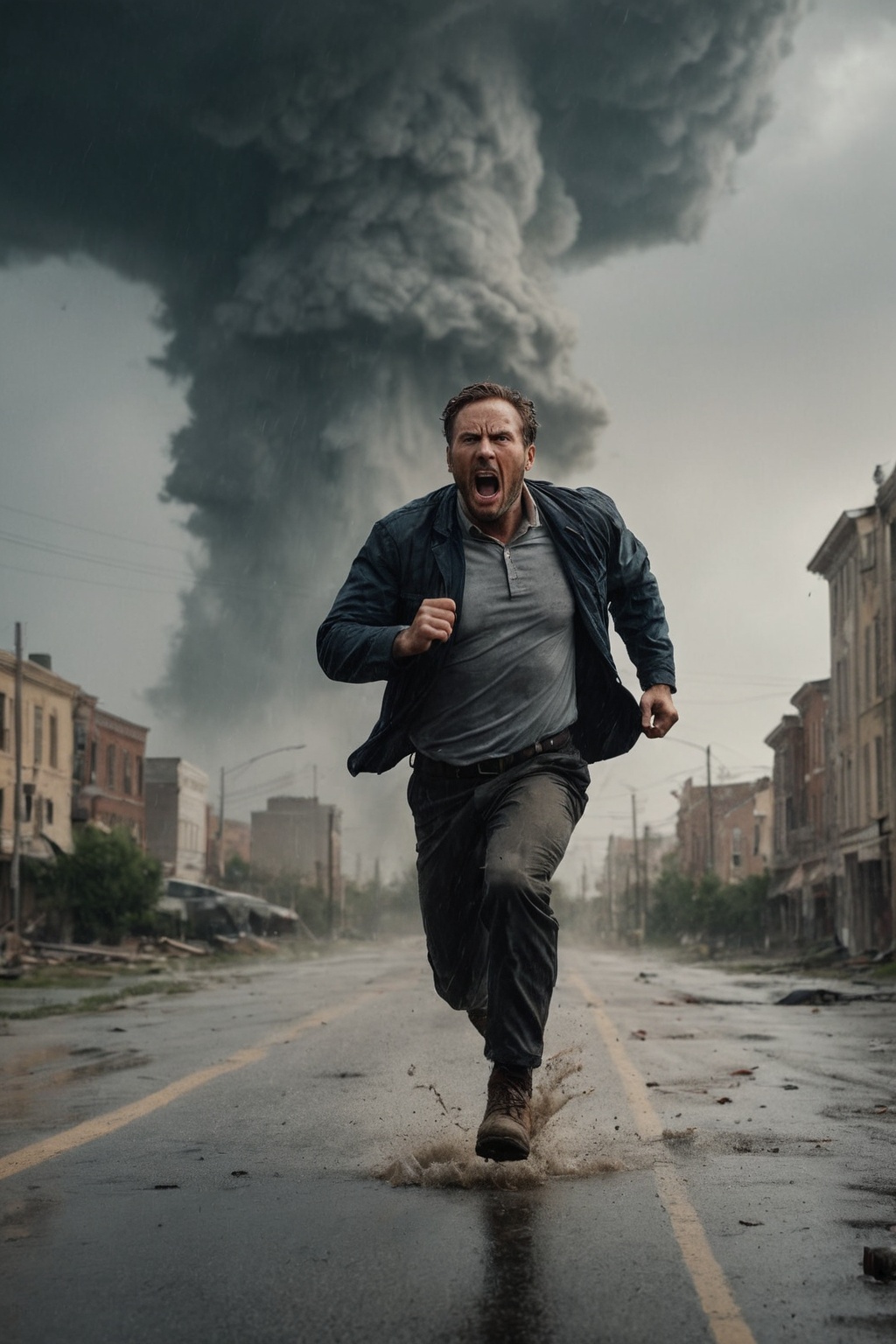 film photography aesthetic,  film still,  action apocalypse movie scene on Tensor.Art