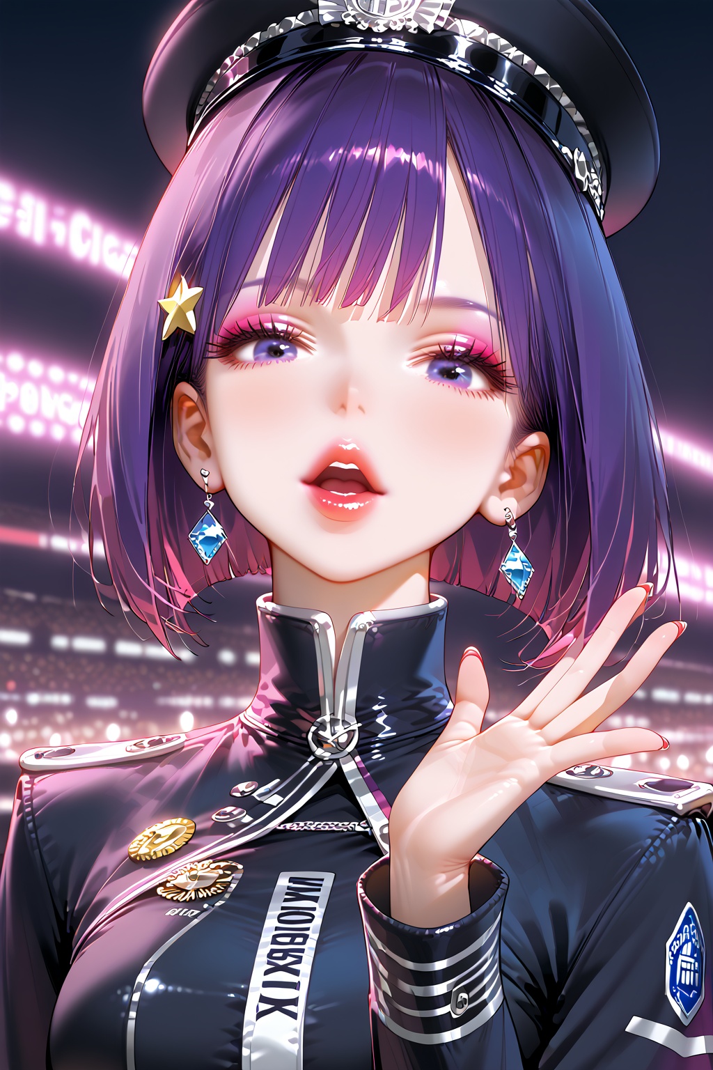 ((Focus on giant lipstick prop)),  masterpiece,  best quality on Tensor.Art