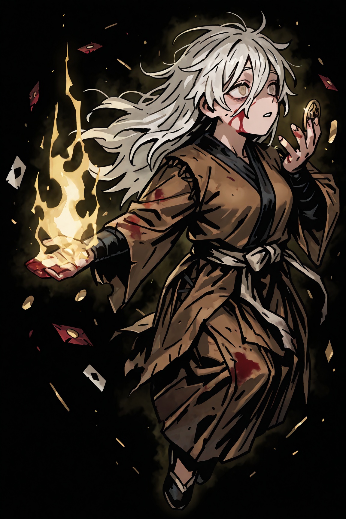 darkest_dungeon,  1girl,  blood on body on Tensor.Art