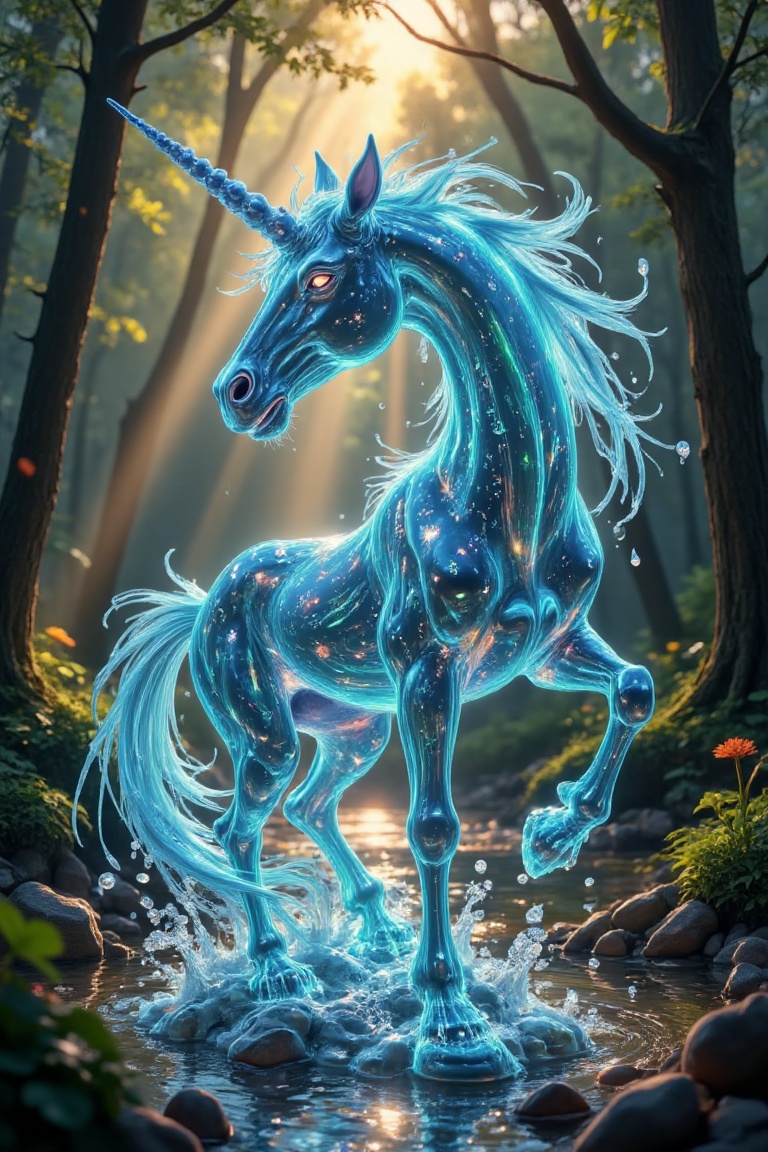 side photo,  profile,  unicorn creature on Tensor.Art