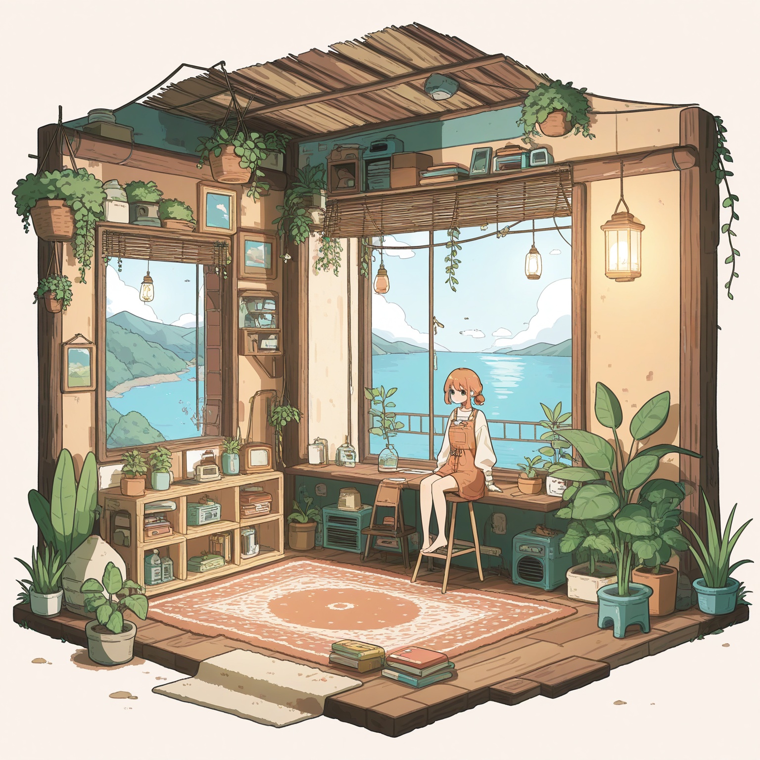 digital art,  isometric view,  interior on Tensor.Art