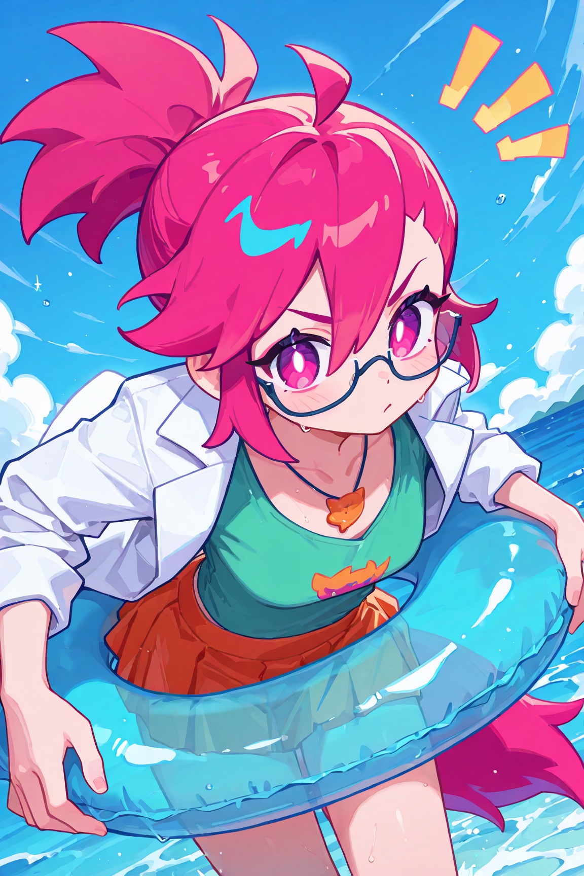 1girl,  muse dash,  orange skirt on Tensor.Art