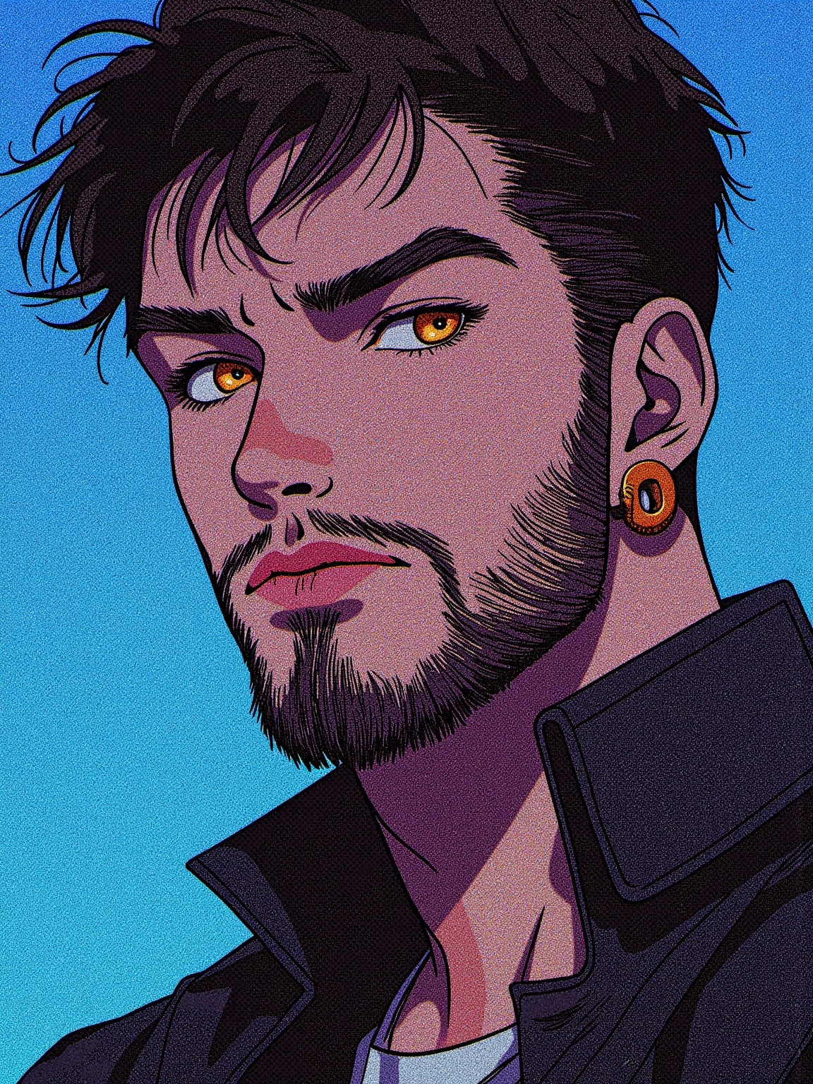 retro style,  solo,  looking at viewer on Tensor.Art