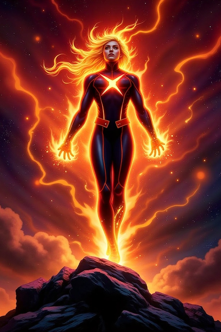 Dark Phoenix X-Men Marvel Comics Anime on Tensor.Art