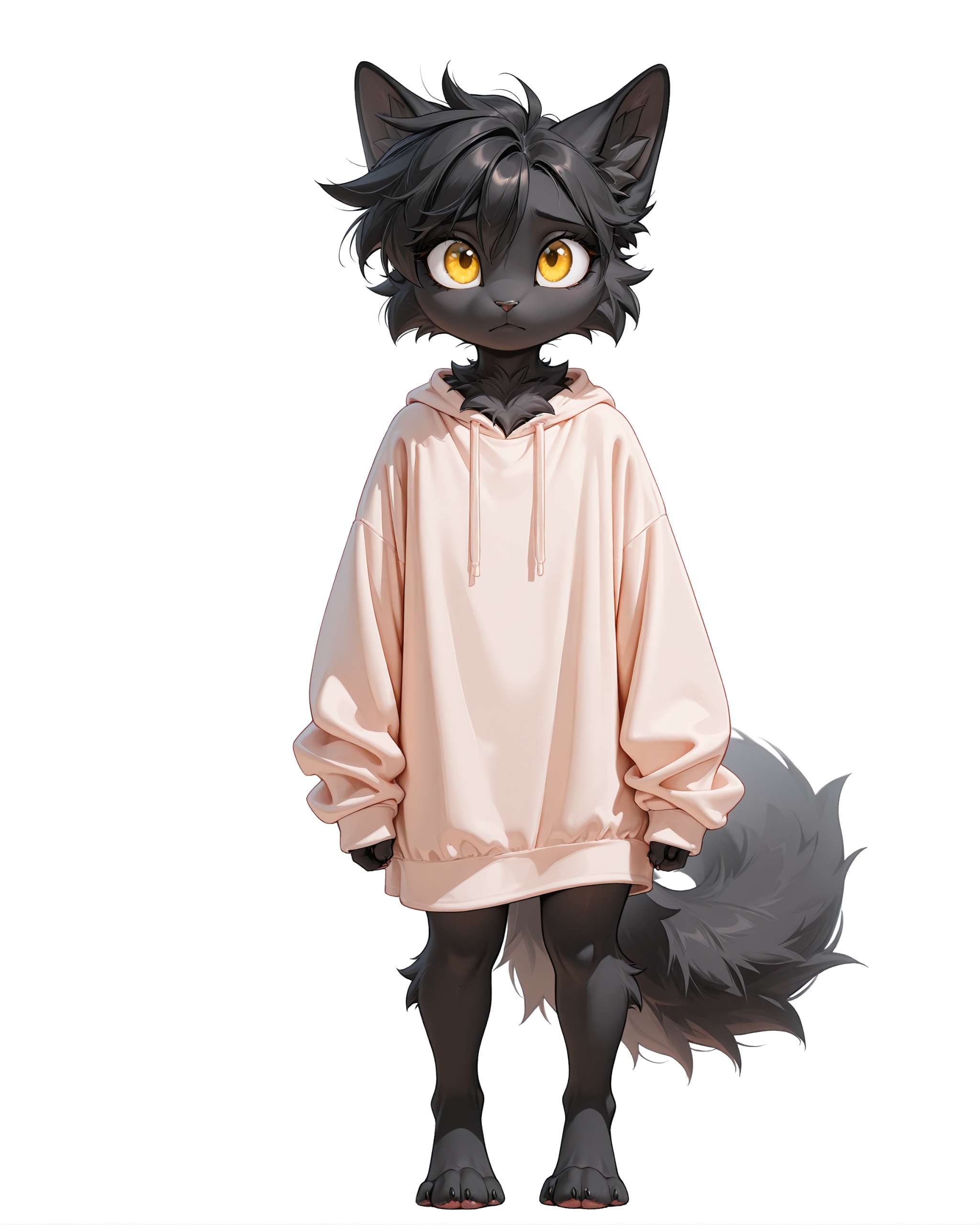 white background; simple background,  full body view; front view,  Furry_femboy_style on Tensor.Art
