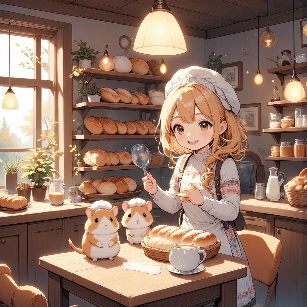 (In a cozy café reminiscent of a Nordic village's heart,  attends Solveig,  a young girl whose smile is as bright as the s...
