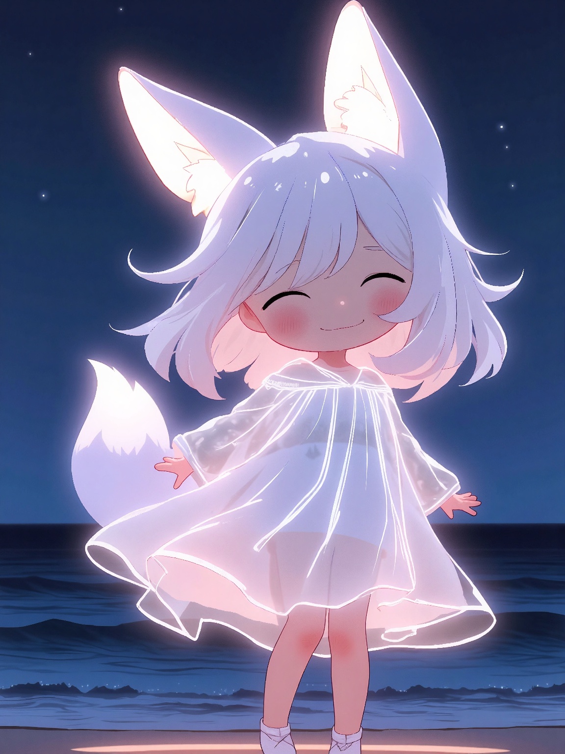 Chibi style,  1girl,  long hair on Tensor.Art