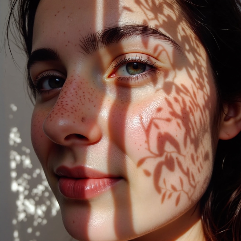 This photo captures the graceful essence of a serene moment,  as sunlight filters through creating intricate shadows on th...
