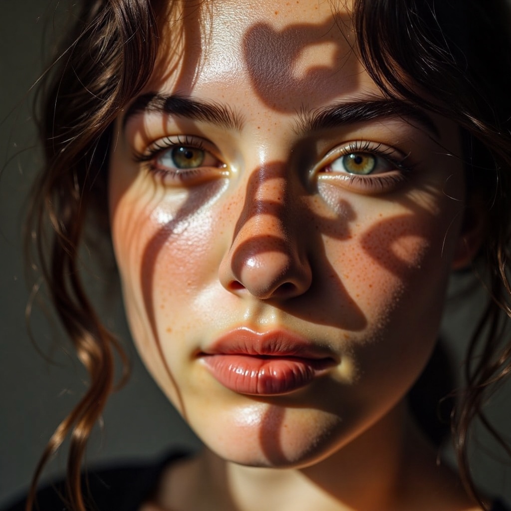 This photo captures the graceful essence of a serene moment,  as sunlight filters through creating intricate shadows on th...