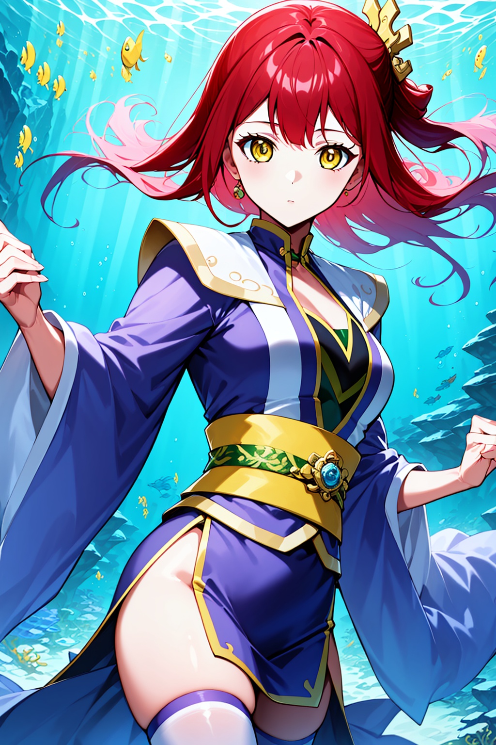 1girl,  solo,  yellow eyes on Tensor.Art