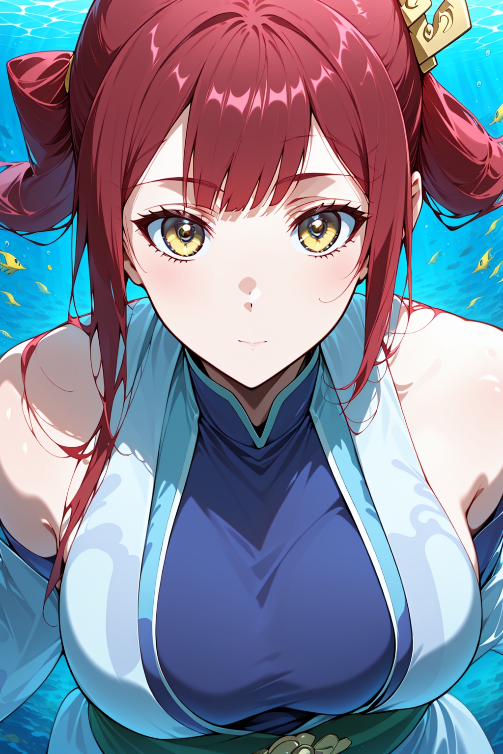 1girl,  solo,  yellow eyes on Tensor.Art