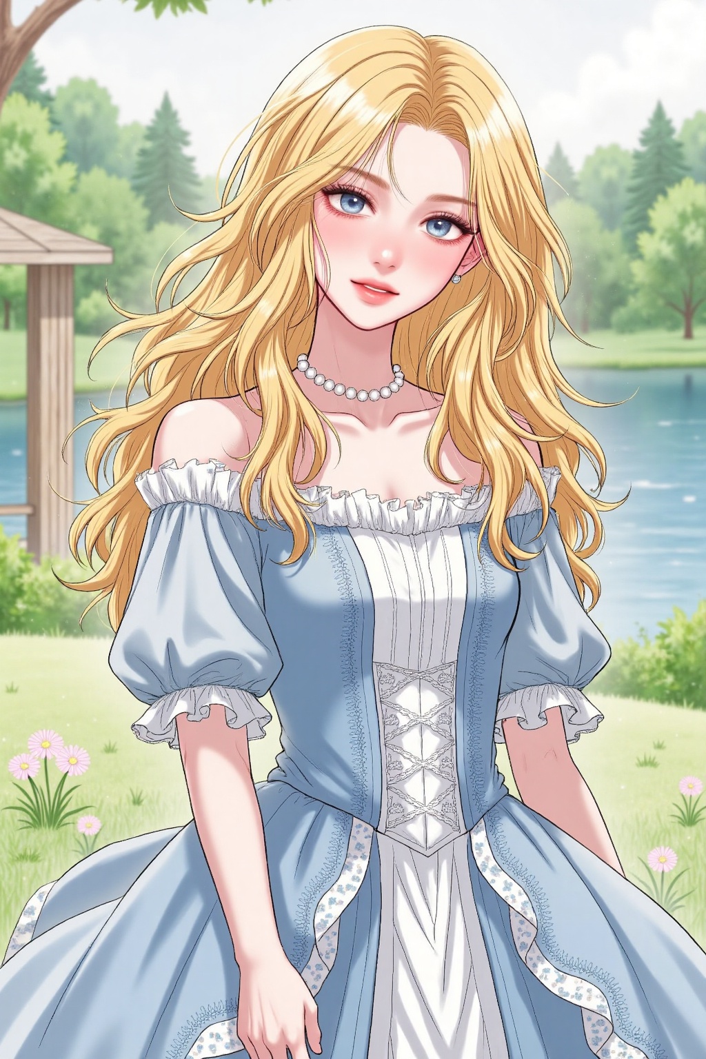 1 girl,  fancy dres,  wavy hair on Tensor.Art