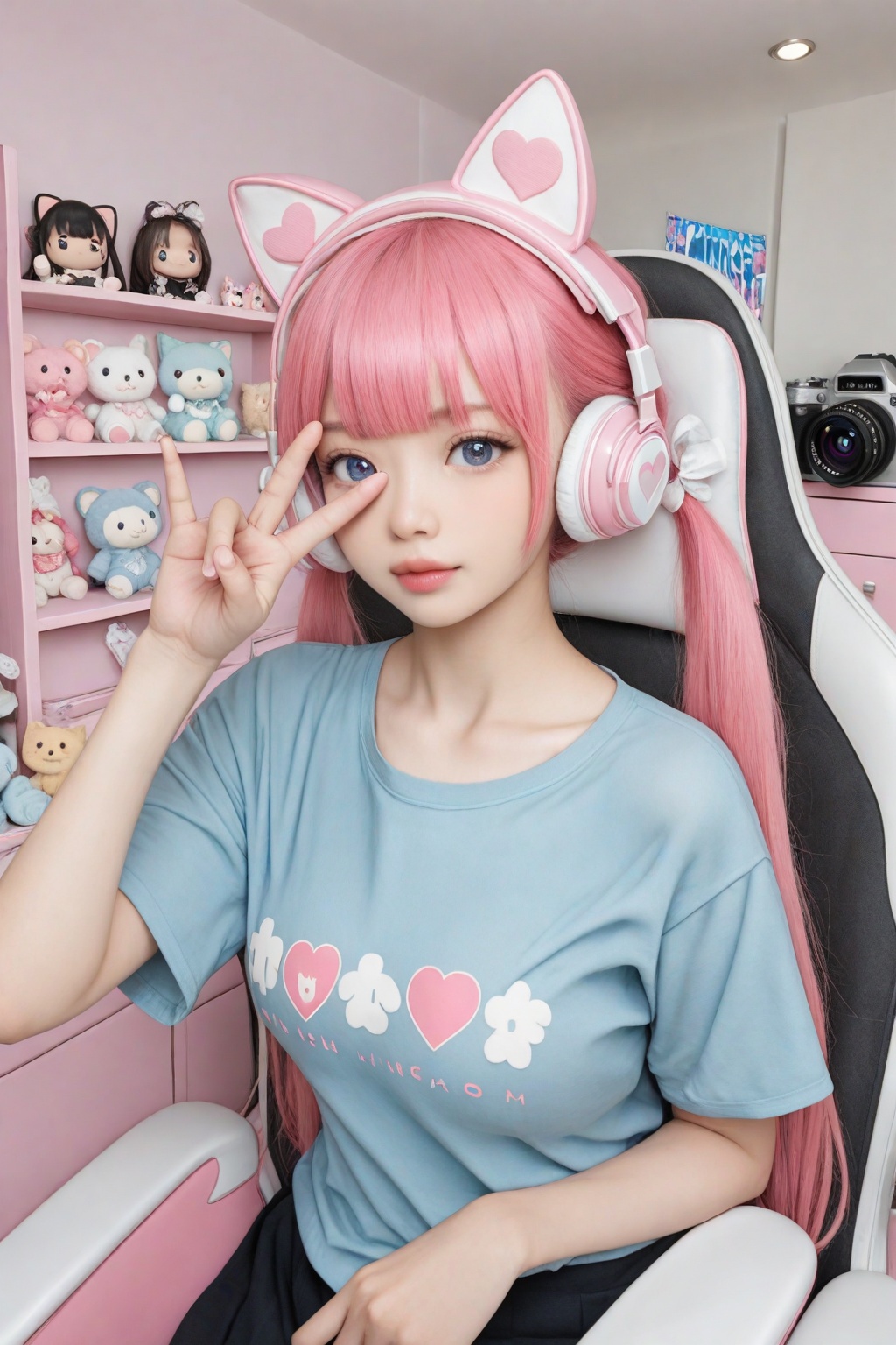 A photograph of beautiful hubggirl,  depth,  cinematic light BREAK kawaii girl with soft aesthetic on Tensor.Art