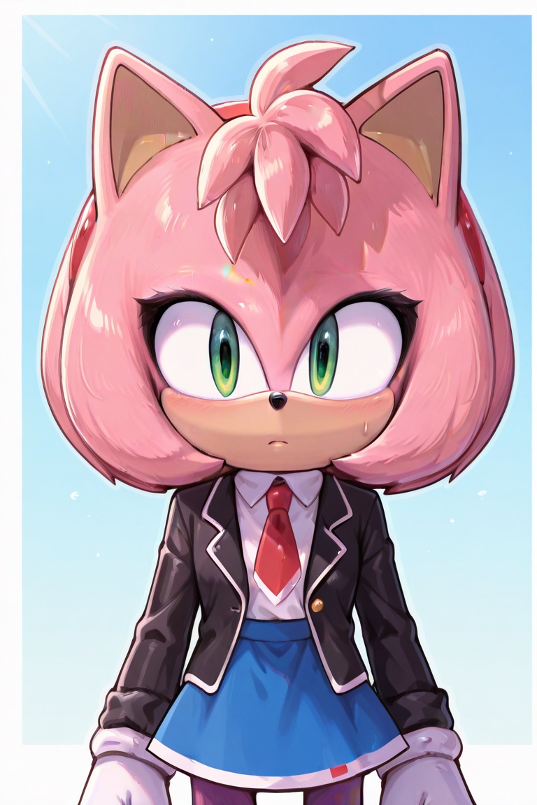 amy_rose_sonic4,  1girl,  female furry on Tensor.Art