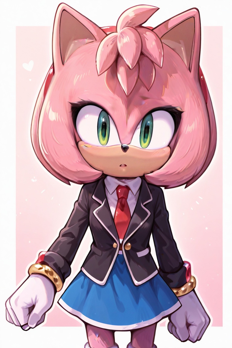 amy_rose_sonic4,  1girl,  female furry on Tensor.Art