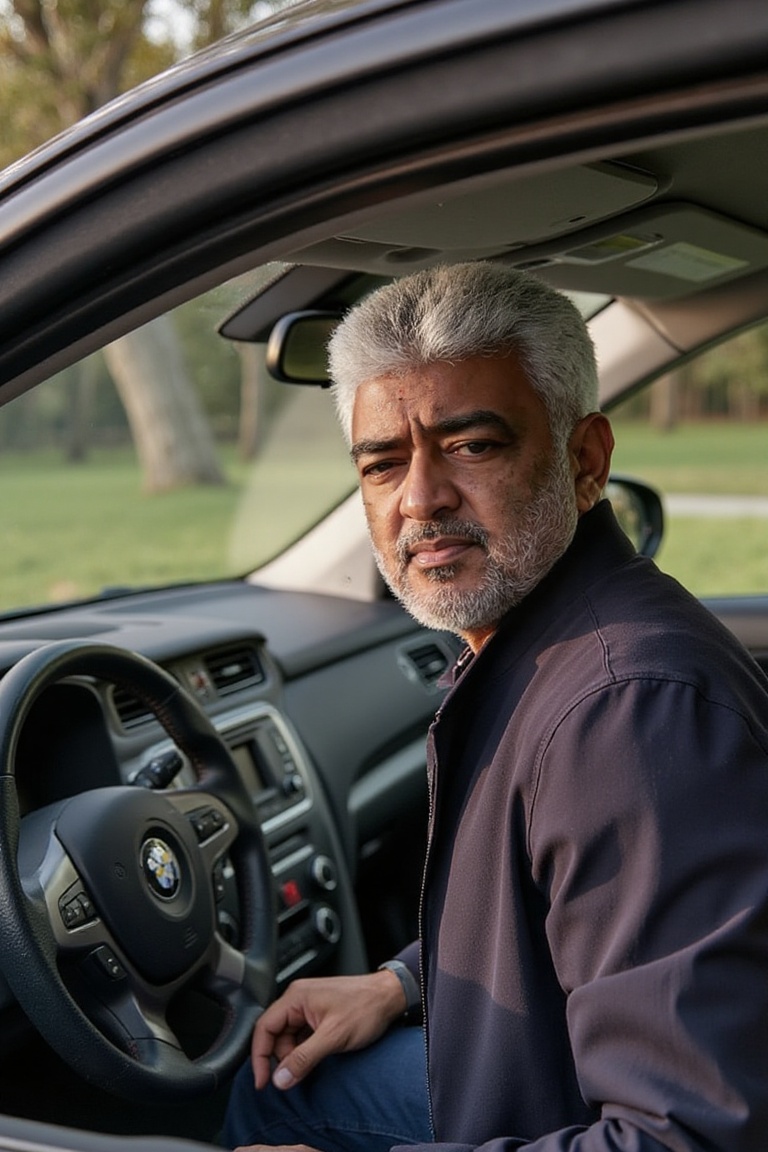 ajith in the car on Tensor.Art
