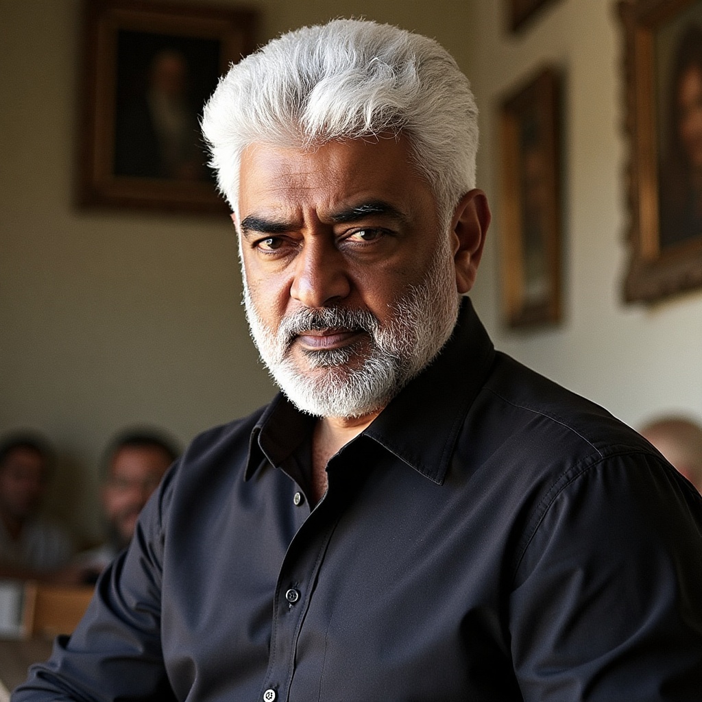 Ajith with white beard and white hair on Tensor.Art