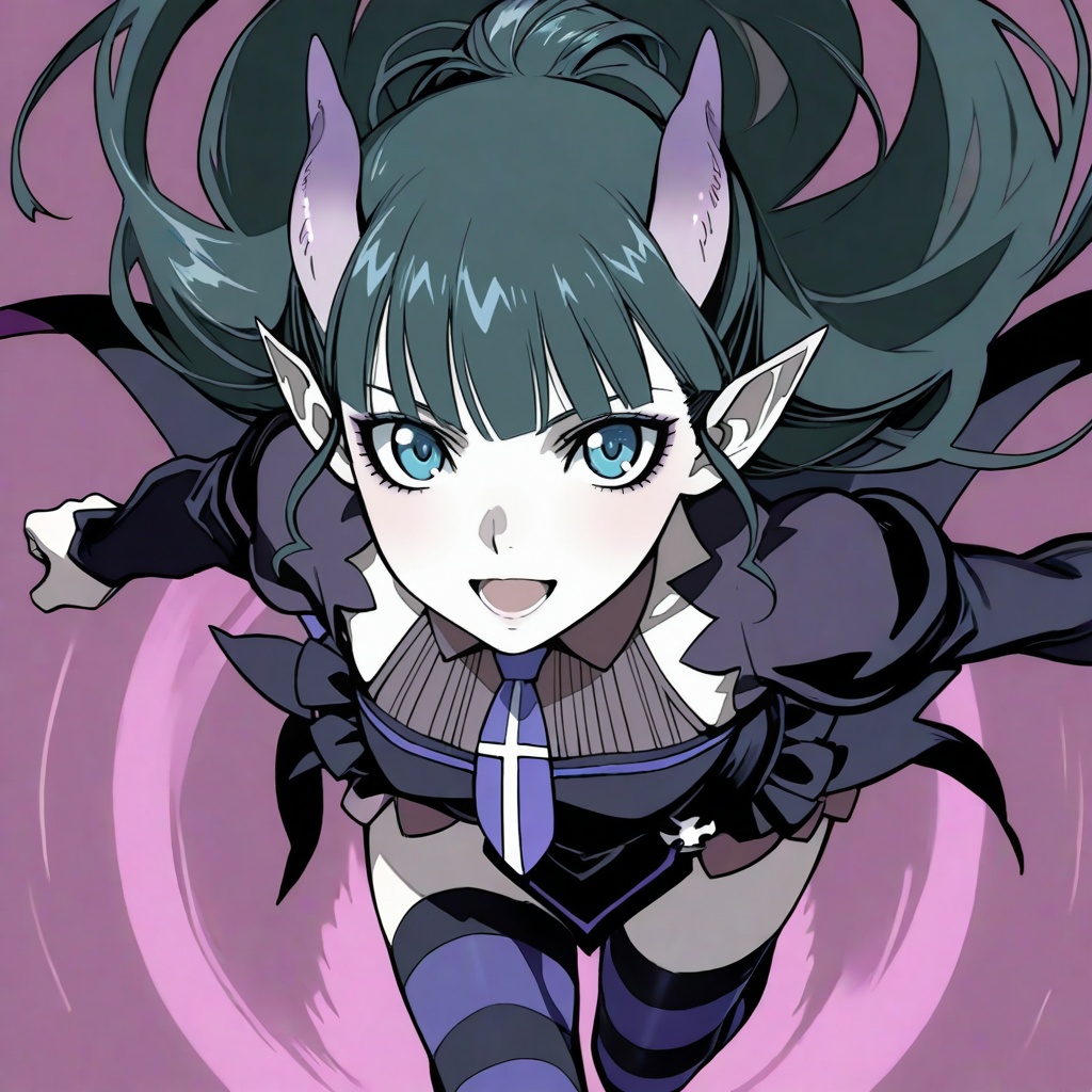 elea,  clothes,  striped thighhgihs on Tensor.Art