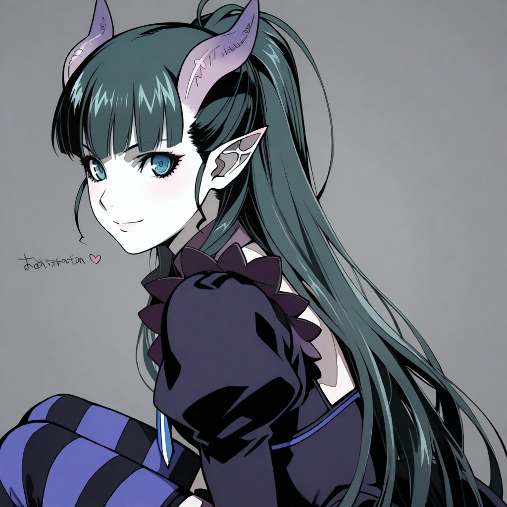 elea,  clothes,  striped thighhgihs on Tensor.Art