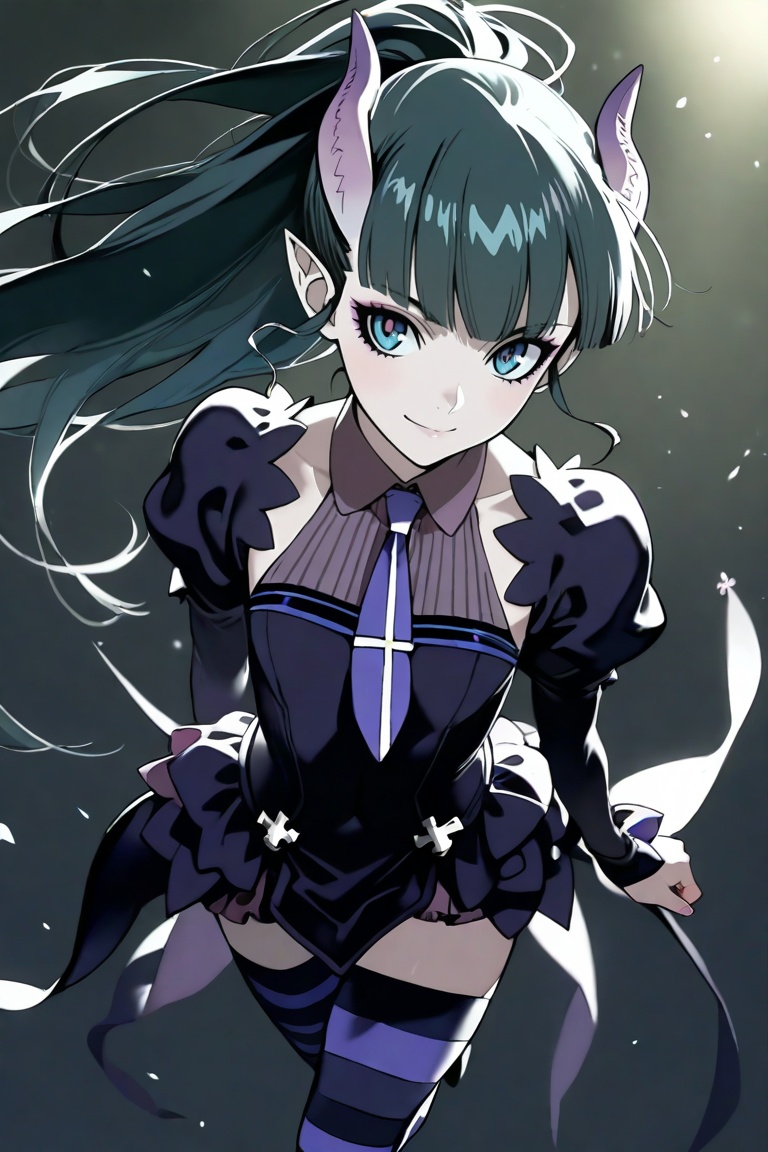 elea,  clothes,  striped thighhgihs on Tensor.Art
