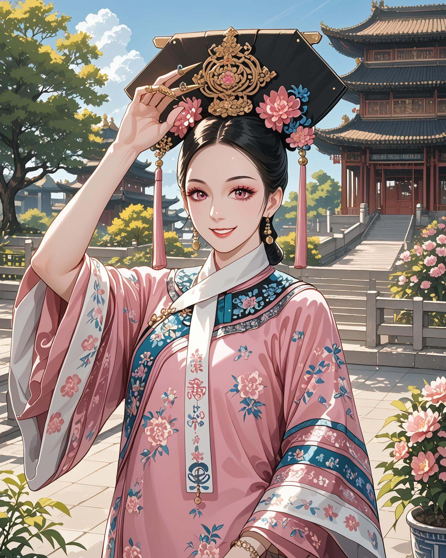 1girl,  qingfa,  (qingfa scarf:1 on Tensor.Art