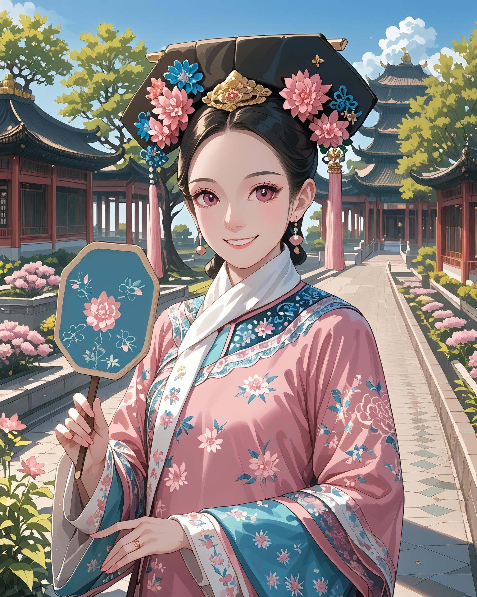 1girl,  qingfa,  (qingfa scarf:1 on Tensor.Art